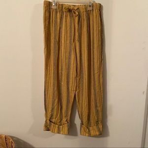 Linen Boho Striped Pants